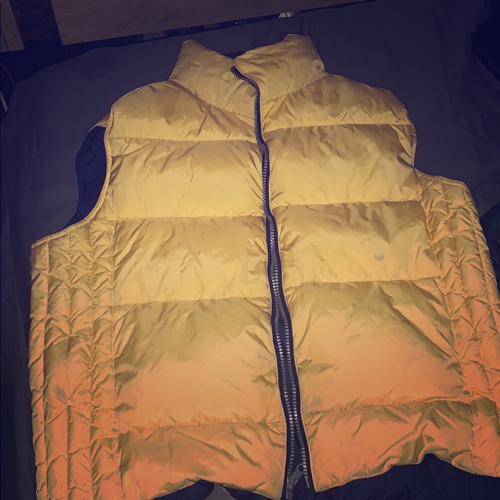 Yellow\Navy reversible bomber vest